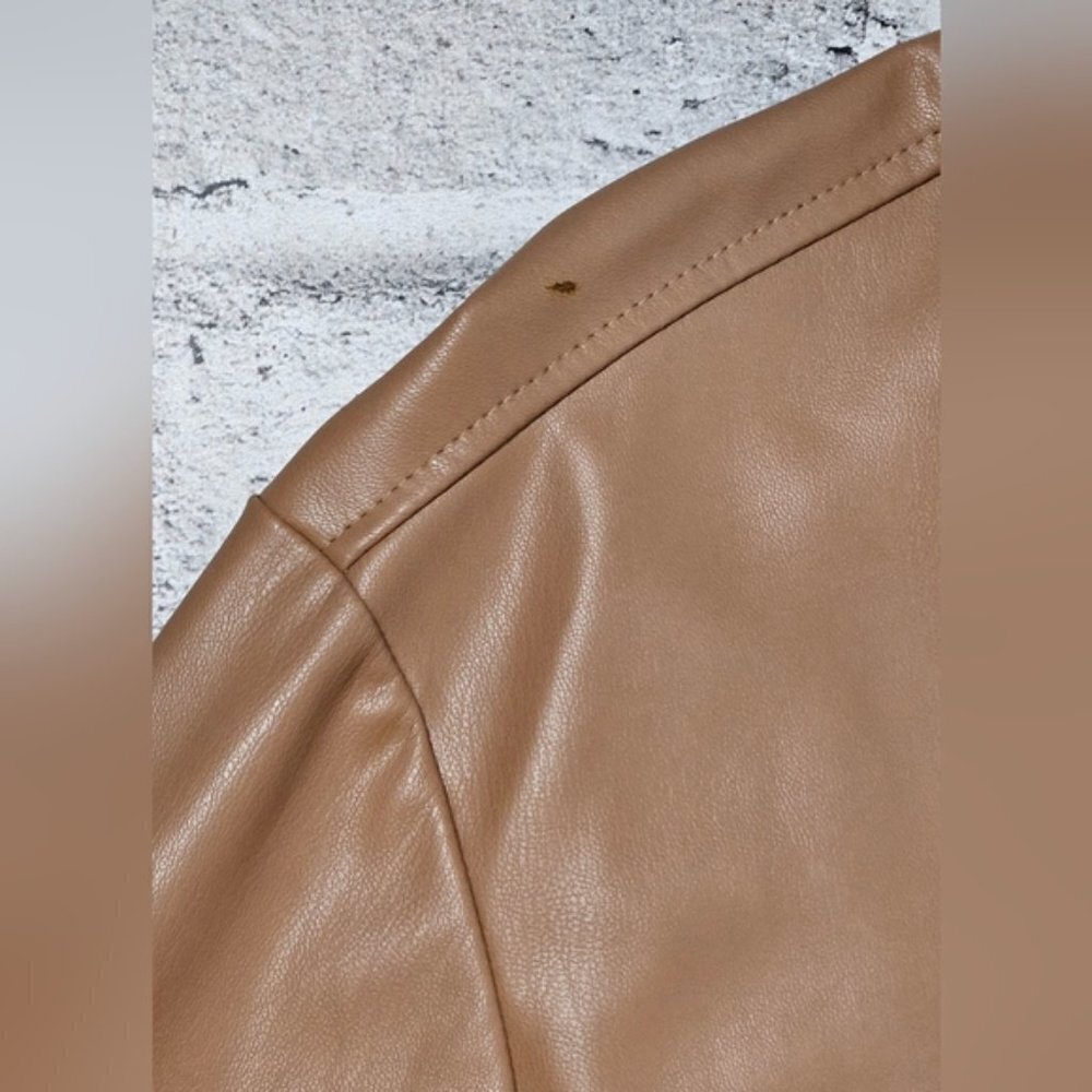 Zara Faux Leather Short Trench Coat - Picture 14 of 15